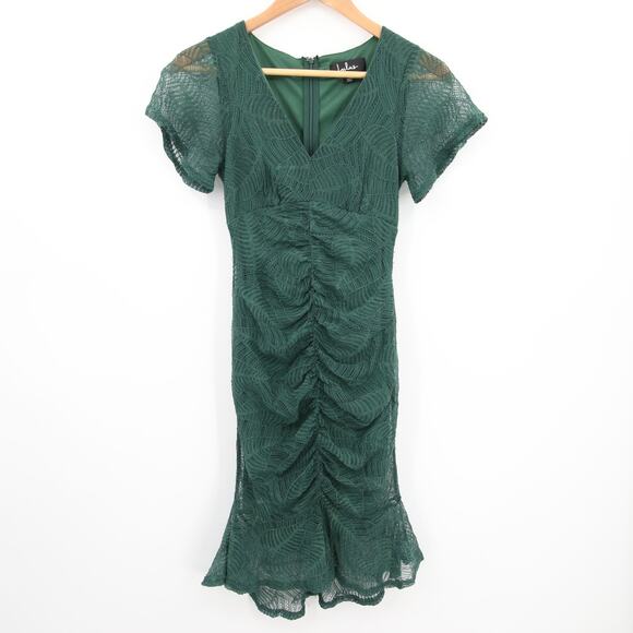 Lulu's Elegant Green Dress - Picture 2 of 10